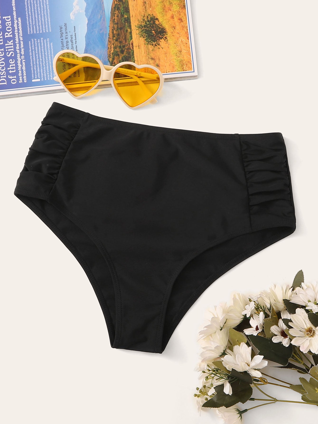 Ruched High Waisted Swimming Panty